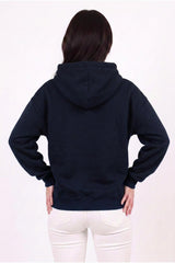 Oversized Zip - Up Hoodie In Navy