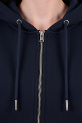Oversized Zip - Up Hoodie In Navy