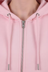 3 - Draads Oversized Capuchonsweat Met Rits – Roze