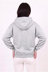 3 - Draads Oversized Capuchonsweat Met Rits – Grijs