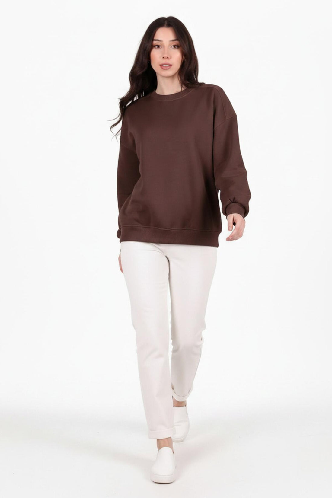 Kort Crewneck - Sweatshirt — Bruin