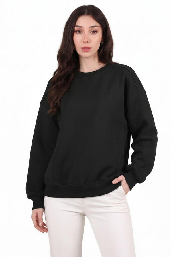 Kort Crewneck - Sweatshirt — Zwart