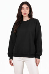 Kort Crewneck - Sweatshirt — Zwart