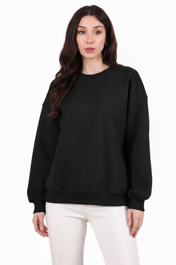 Kort Crewneck - Sweatshirt — Zwart