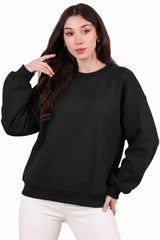 Kort Crewneck - Sweatshirt — Zwart