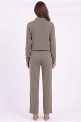 Piqué - Set Met Polokraag En Knopen — Khaki