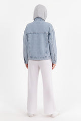Korte Denimjack Met Capuchon