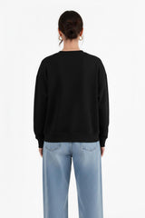 Sweatshirt Met Ronde Hals - Zwart