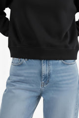 Sweatshirt Met Ronde Hals - Zwart
