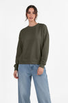 Sweatshirt Met Ronde Hals - Khaki