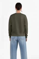 Sweatshirt Met Ronde Hals - Khaki