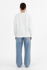 Sweatshirt Met Ronde Hals — Taupe