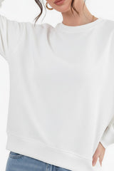 Sweatshirt Met Ronde Hals — Taupe