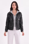 Leren Jack Met Capuchon – Zwart