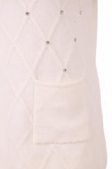 Grote Maten Gilet Met Sierstenen — Crème