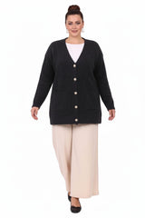 Pocket Knit Cardigan — Black