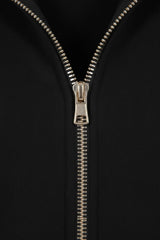 Sweatvest Met Capuchon En Ritssluiting — Zwart