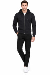 Herren Stoffhose, Moderner Schnitt – Schwarz
