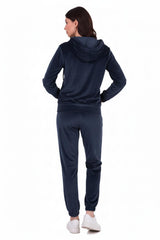 Ensemble Velours À Capuche — Bleu Marine