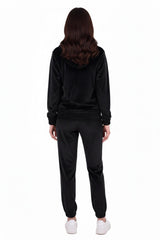 Ensemble Velours À Capuche — Noir