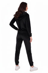 Ensemble Velours À Capuche — Noir