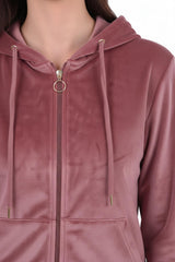 Samt - Set Mit Kapuze — Rosa