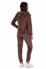 Ensemble Velours À Capuche - Marron