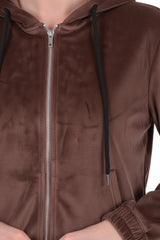 Ensemble Velours À Capuche - Marron