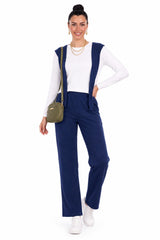 Langarm - Set Mit Schal – Marineblau