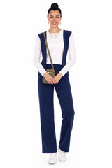 Langarm - Set Mit Schal – Marineblau