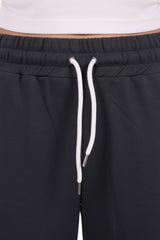Side - Panel Joggers With Bow Detail — Charcoal