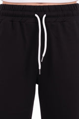 Schwarze Jogginghose Mit Schleifendetail Am Saum