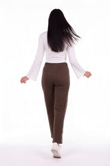Arabiyeli Jogginghose Mit Schleifendetail – Hellbraun