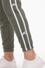Ensemble Sweat Rayé Avec Nœud — Kaki