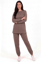 Ensemble Sweat Brodé Tigre — Marron