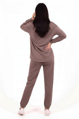 Ensemble Sweat Brodé Tigre — Marron