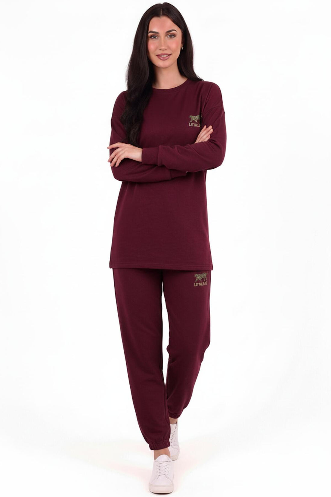 Ensemble Jogging Avec Broderie Tigre — Bordeaux