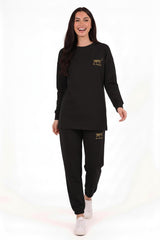 Ensemble Sweat Brodé Tigre — Noir