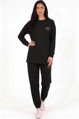 Ensemble Sweat Brodé Tigre — Noir