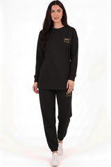Ensemble Sweat Brodé Tigre — Noir