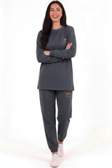 Ensemble Sweat Brodé Tigre — Anthracite