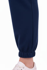 Long - Sleeve Set With Heart Embroidery — Navy