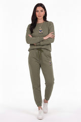 Teddy - Embroidered Tracksuit Set — Khaki
