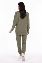 Teddy - Embroidered Tracksuit Set — Khaki