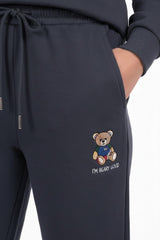 Sweatset Mit Bärenstickerei — Anthrazit