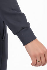 Sweatset Mit Bärenstickerei — Anthrazit