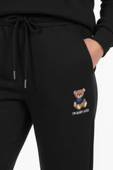 Teddy - Embroidered Tracksuit Set — Black