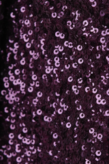Lange Paillettenjurk Met Kettingdetail Op De Schouders, Paars