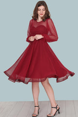 Bordeaux Midi - Abendkleid