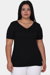 Blouse In Grote Maten — Zwart
